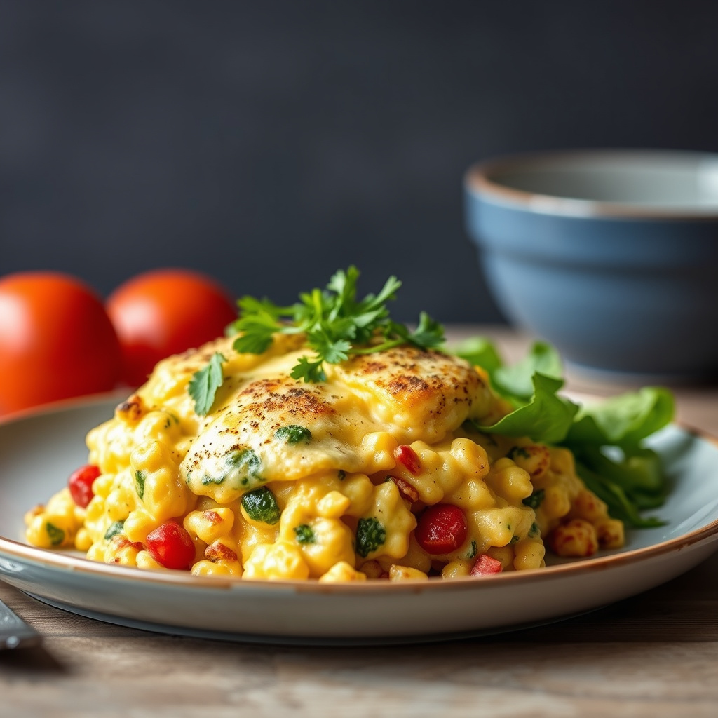 Eggerøre i butterdeigskrone med Mornaysaus