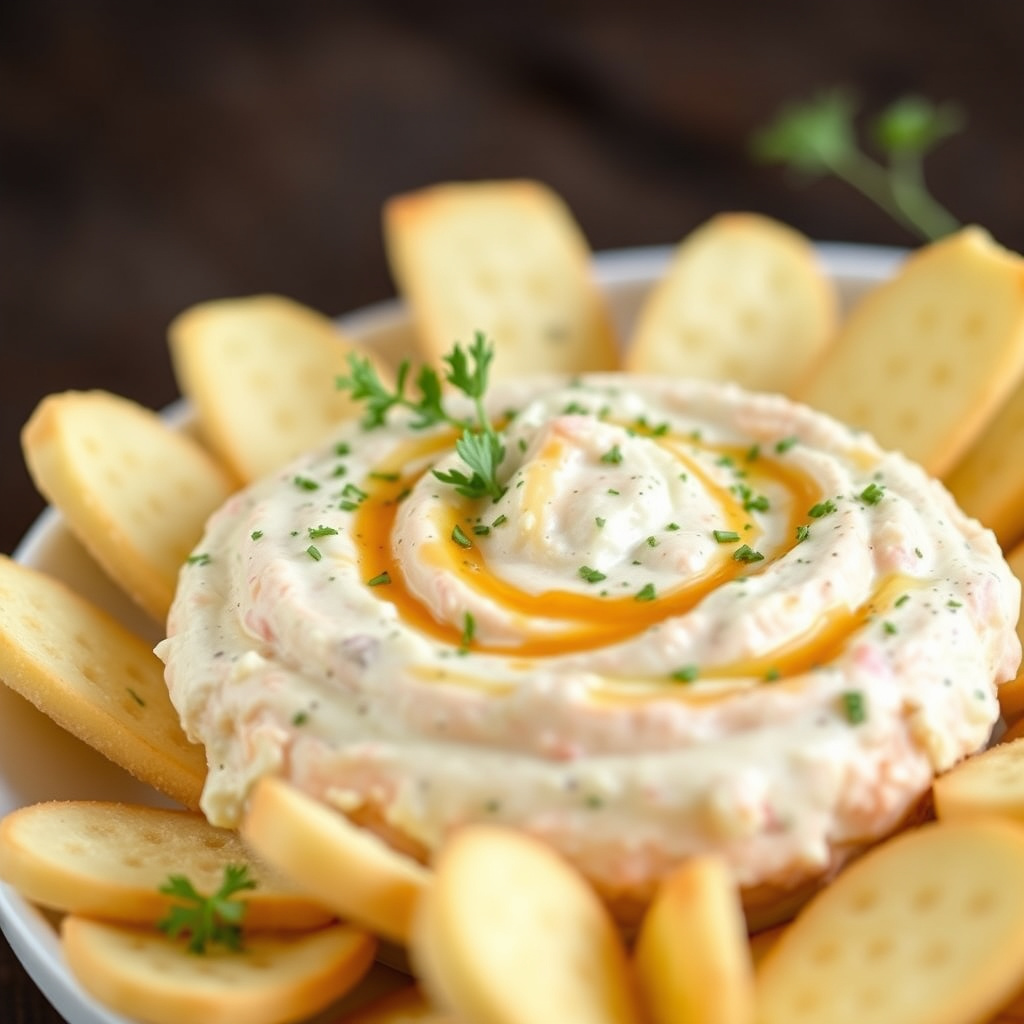 Enkel krabbekrem og horseradish-dip