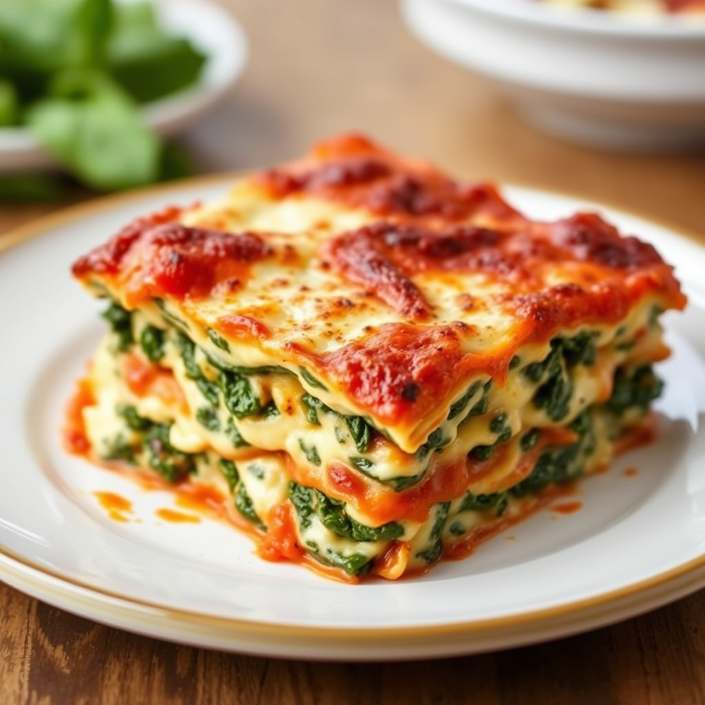 Enkel spinatlasagne