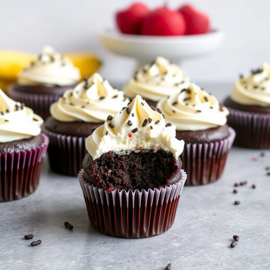 Enkle Black Bottom Cupcakes
