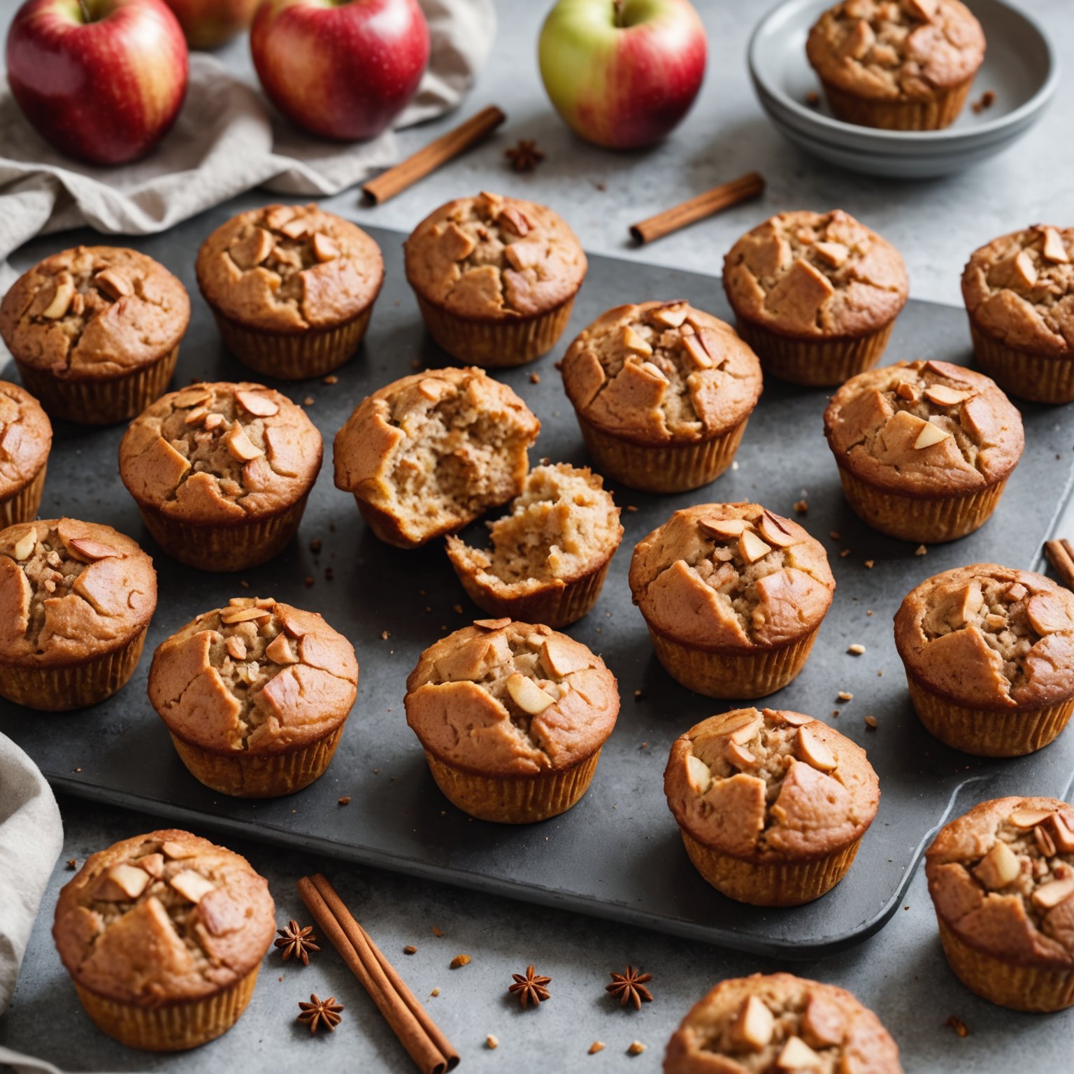 Enkle eple- og kanelmuffins