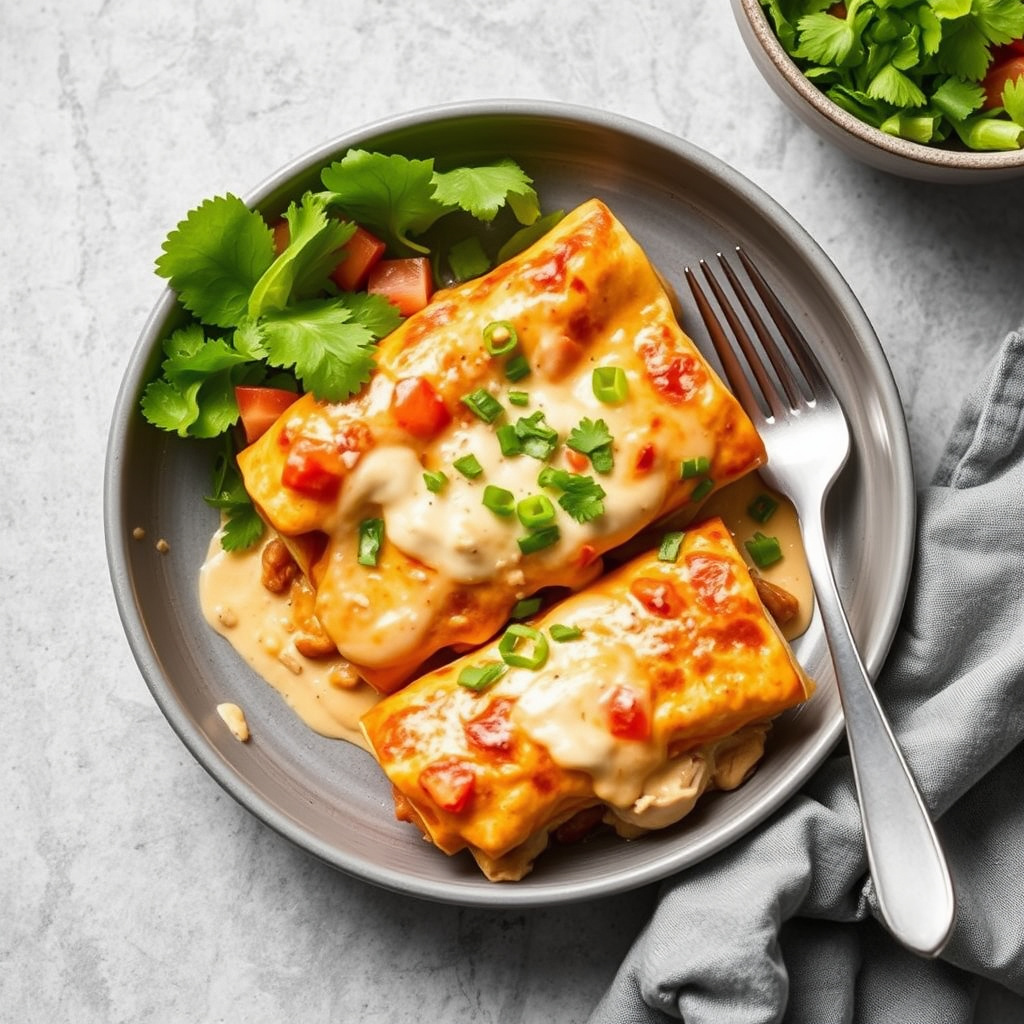Enkle kremete kyllingenchiladas