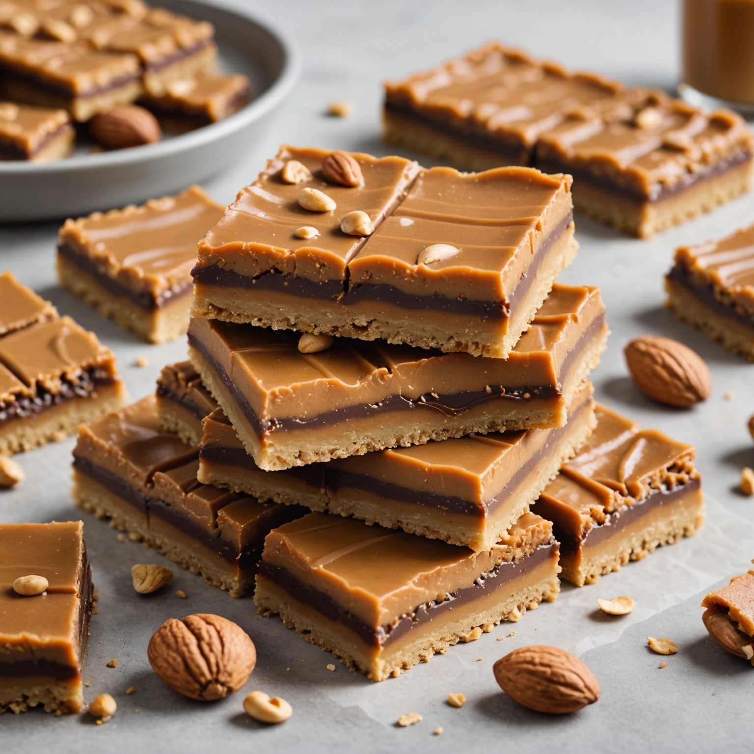 Enkle peanøttsmørbarer