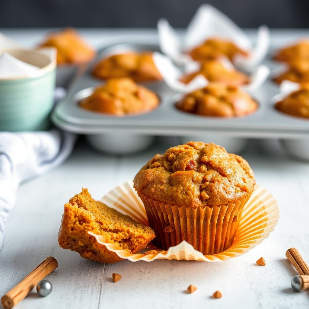 Eple- og gresskarmuffins