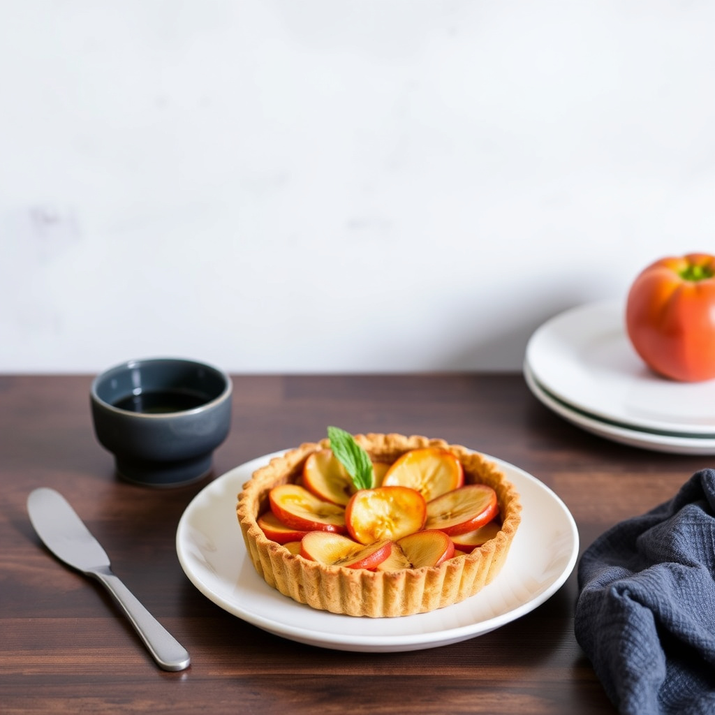 Eple- og persimontarte Tatin