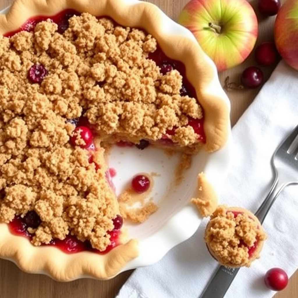 Eple- og tranebærsmuldrepai