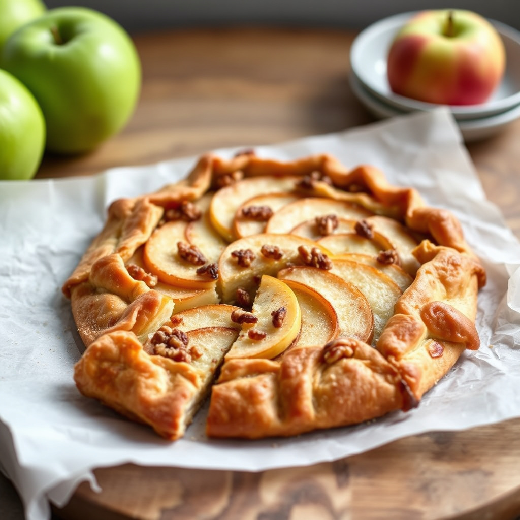 Eple- og valnøttgalette
