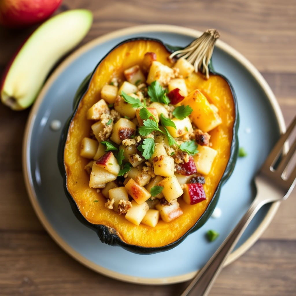 Epler fylt med gresskarkjerner