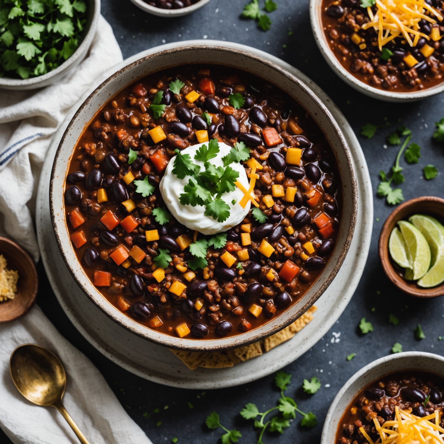 Fabelaktig svart bønne-chili