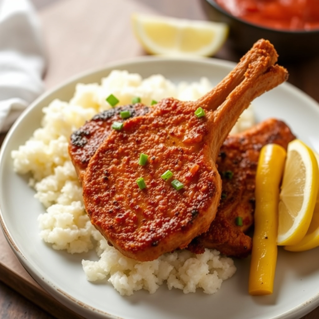 Fantastiske stekte svinekoteletter!