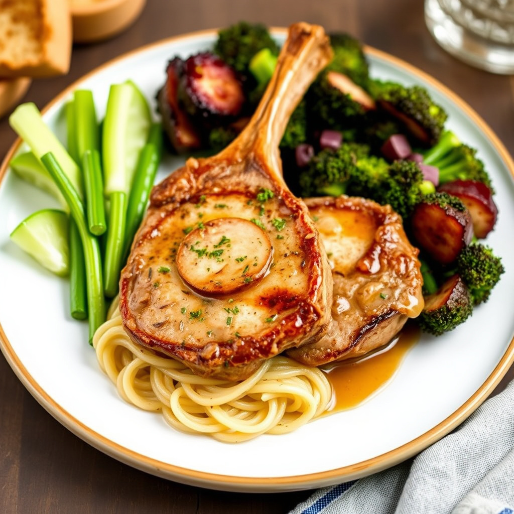 Sprøpanerte svinekoteletter med urter