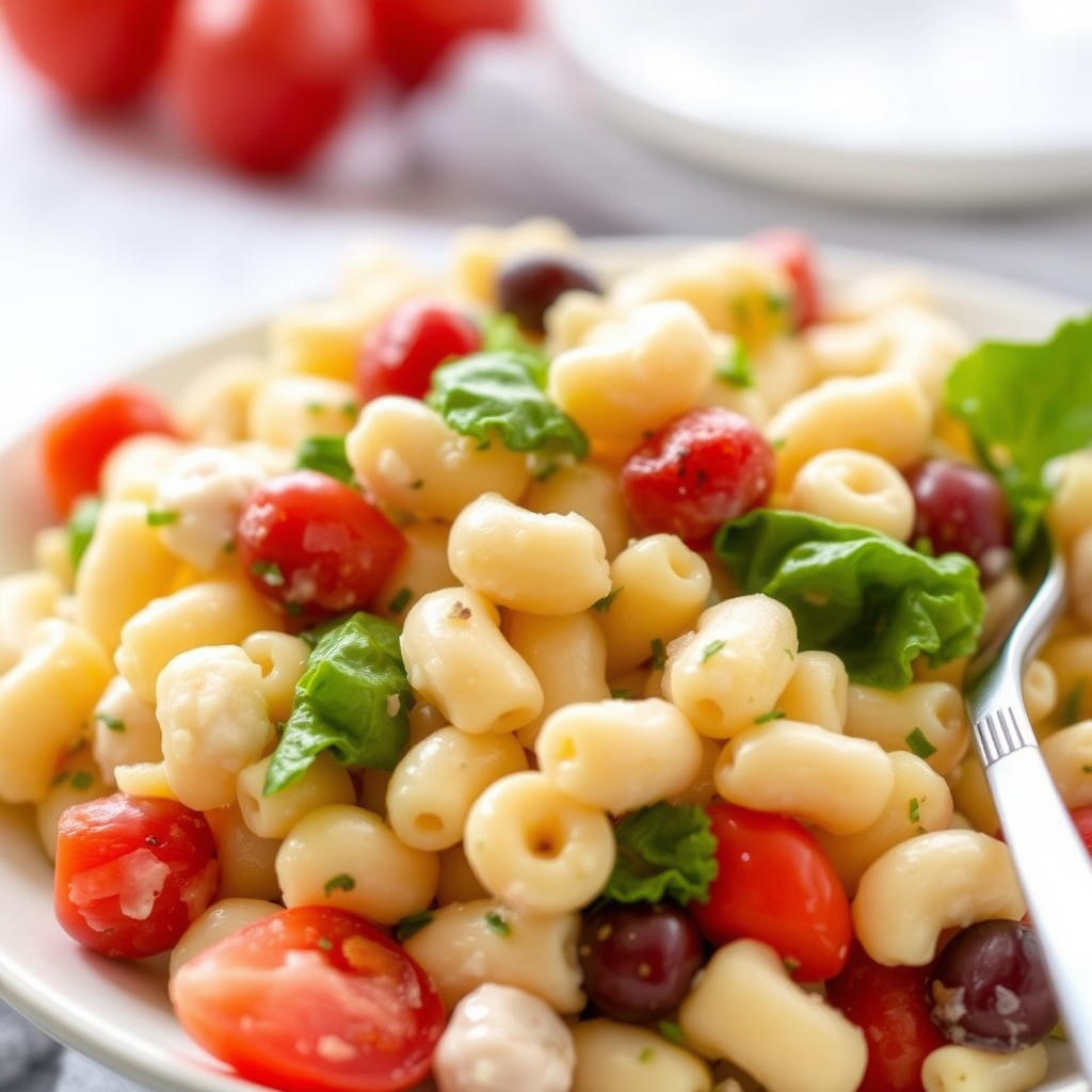 Fargerik makaronisalat med tunfisk og grønnsaker