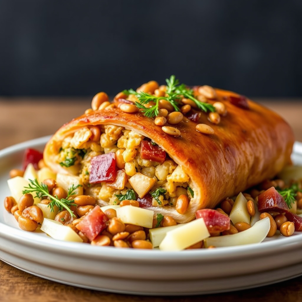 Fennikel-, prosciutto- og pinjekjernefyll