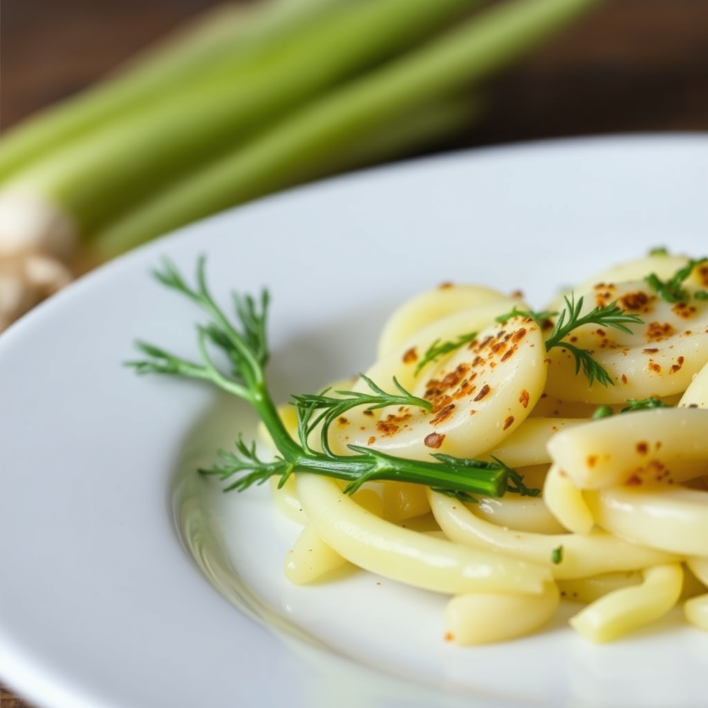 Bakt fennikel med hvitløk og fennikelfrø