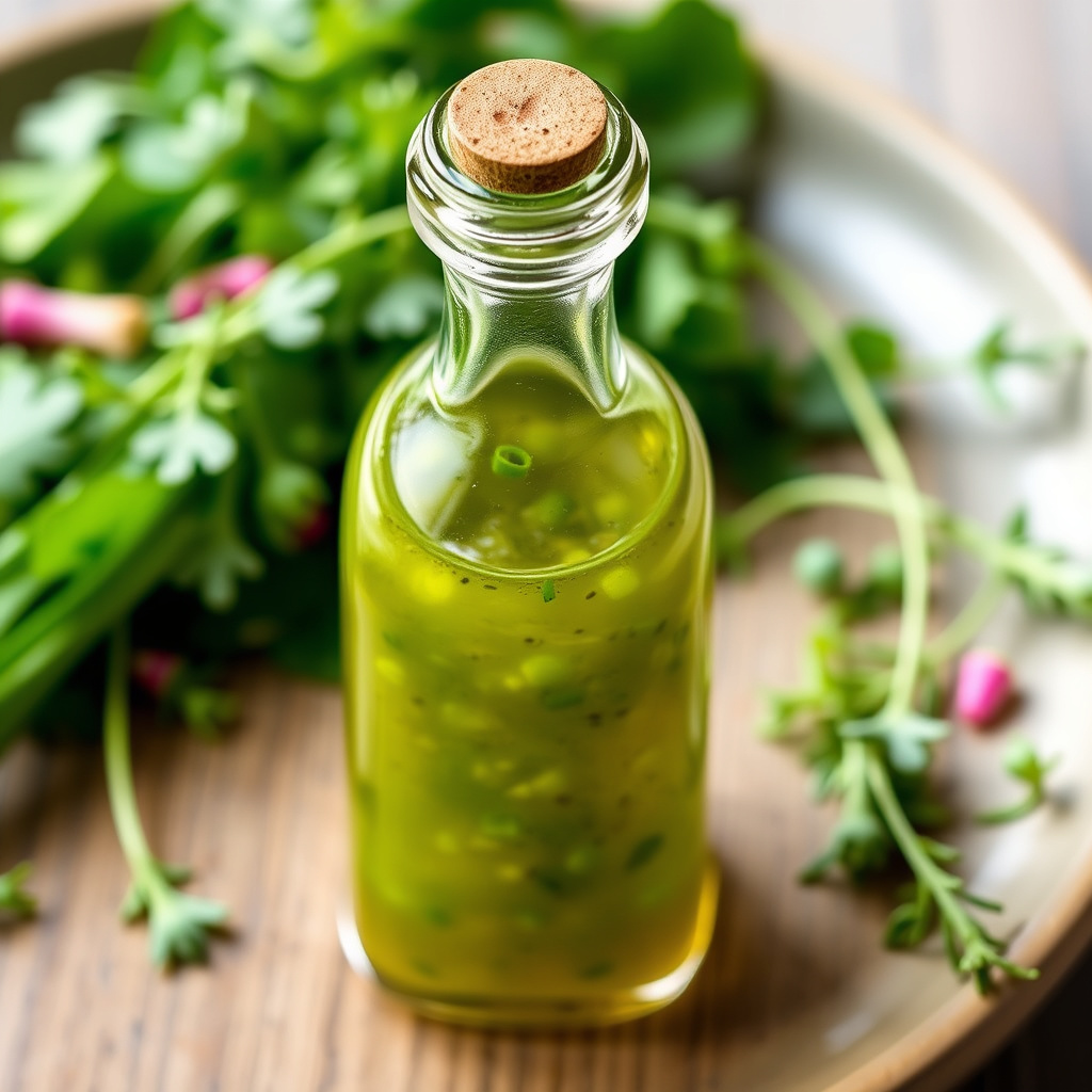 Frisk gressløkvinaigrette