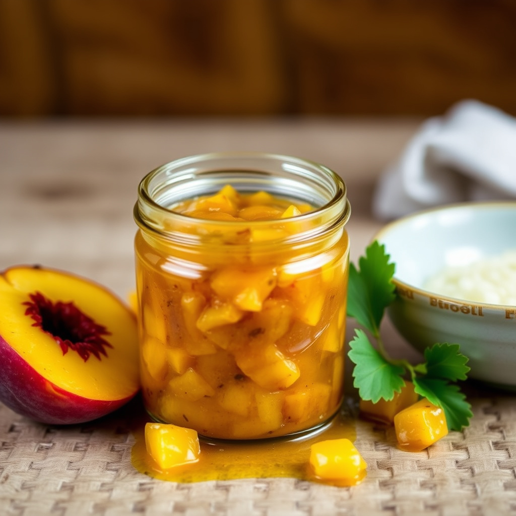 Fersken- og sennepschutney