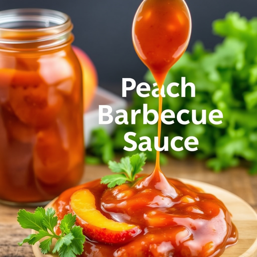 Hjemmelaget fersken-barbecuesaus