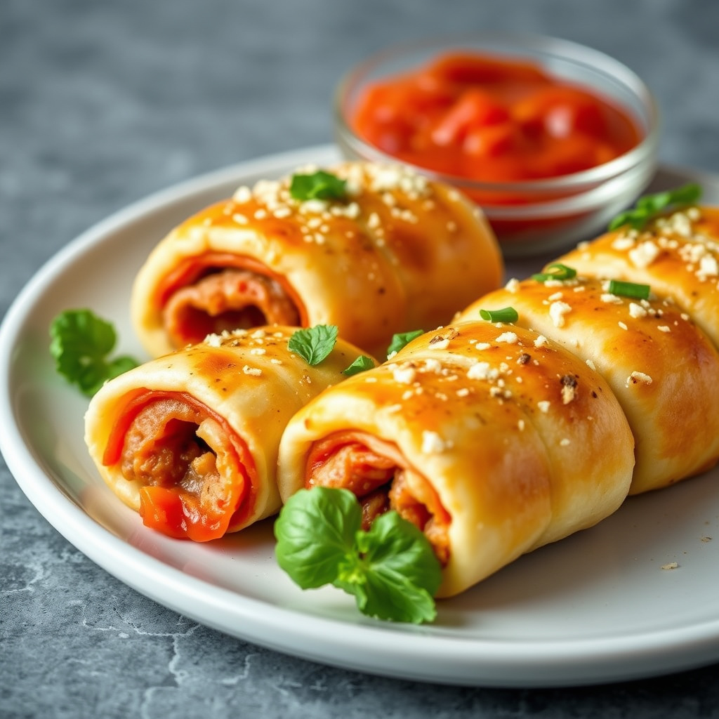 Festpølse-pizzaruller