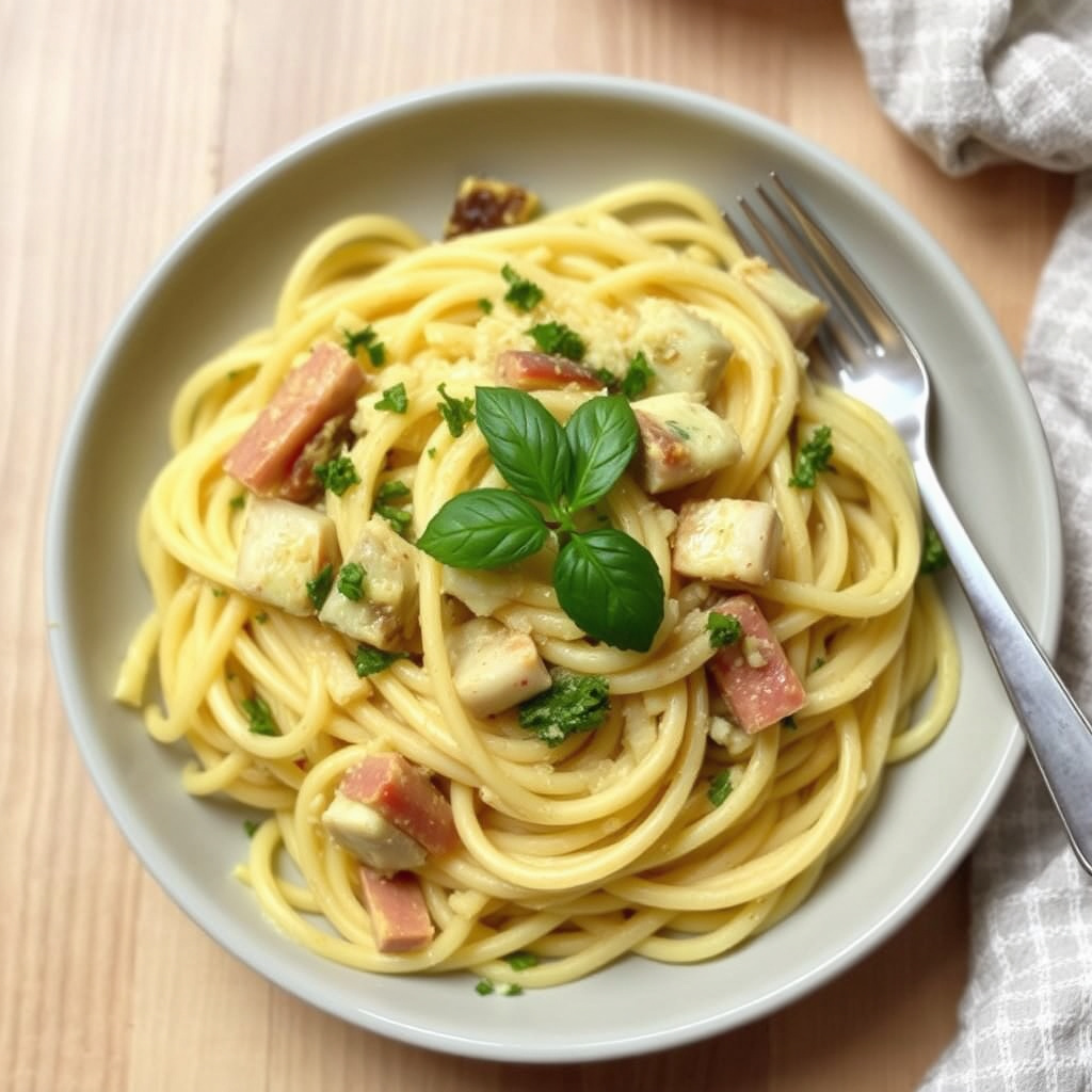 Fettuccine med artisjokker