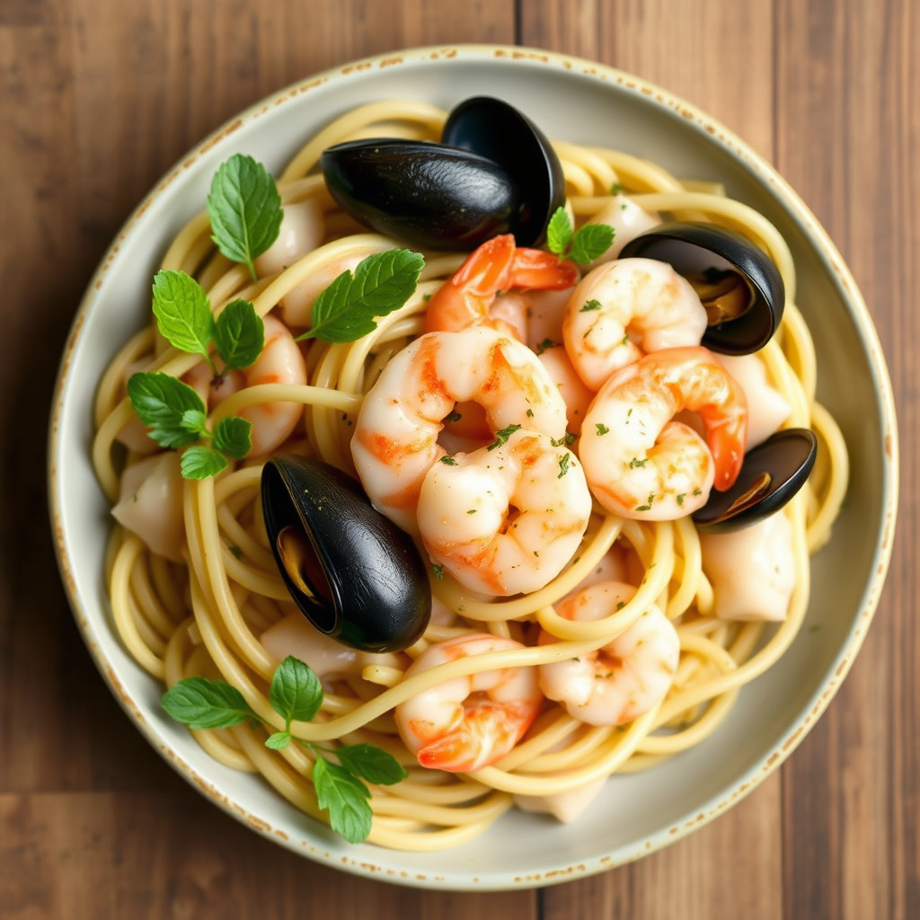 Fettuccine med reker