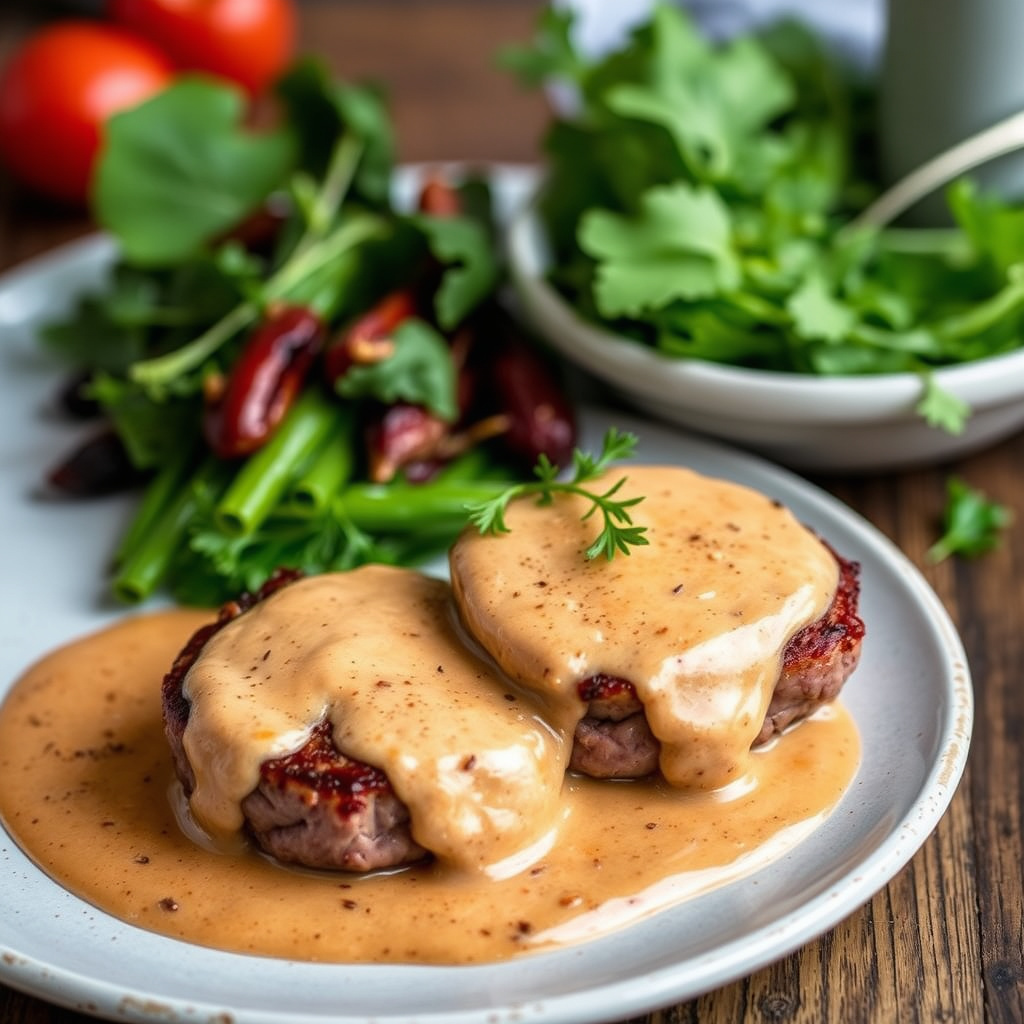 Filet Mignon med kremet paprika saus