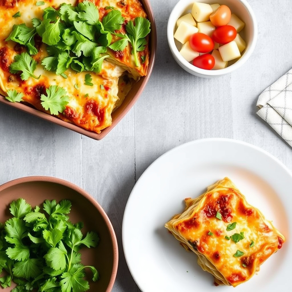 Fire-oste-kyllinglasagne