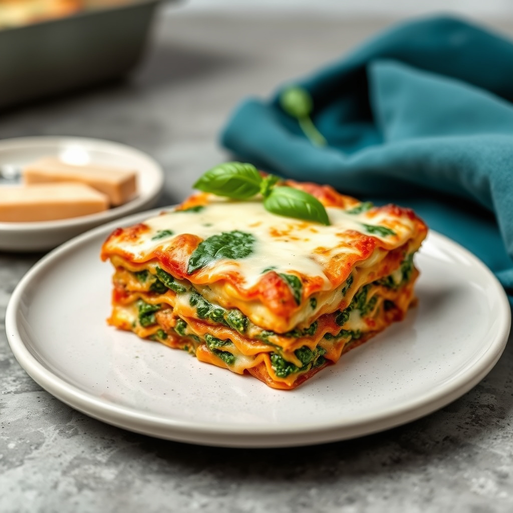 Fire oster og spinatlasagne