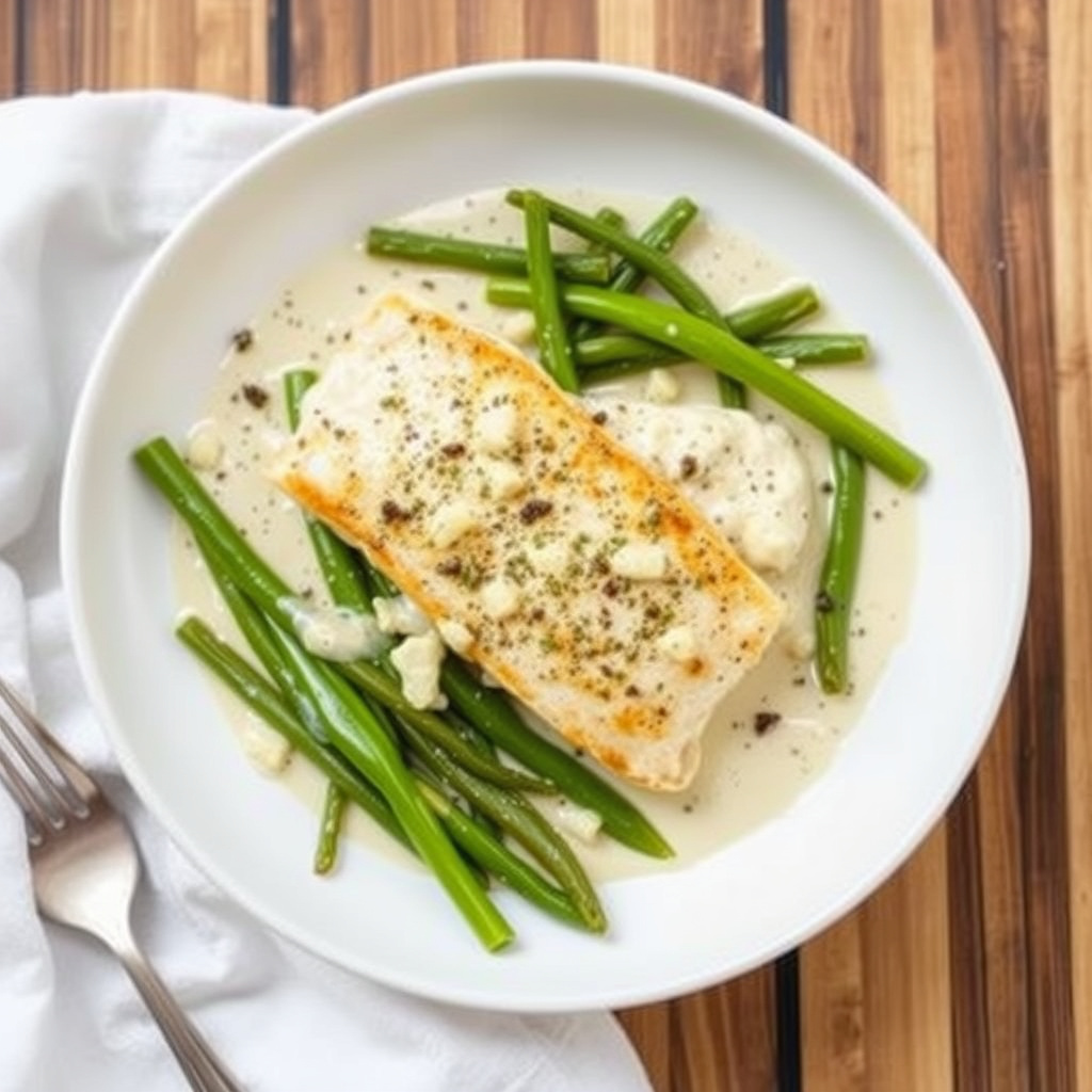Fisk med kremete purre