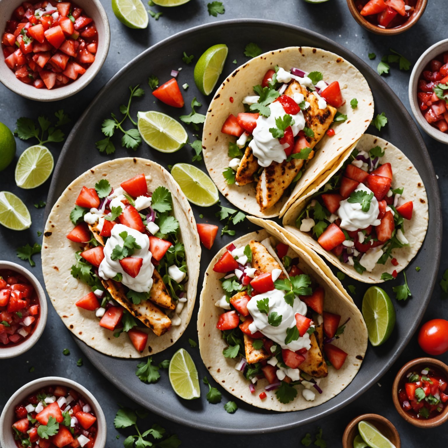 Fisketaco med frisk jordbærsalsa