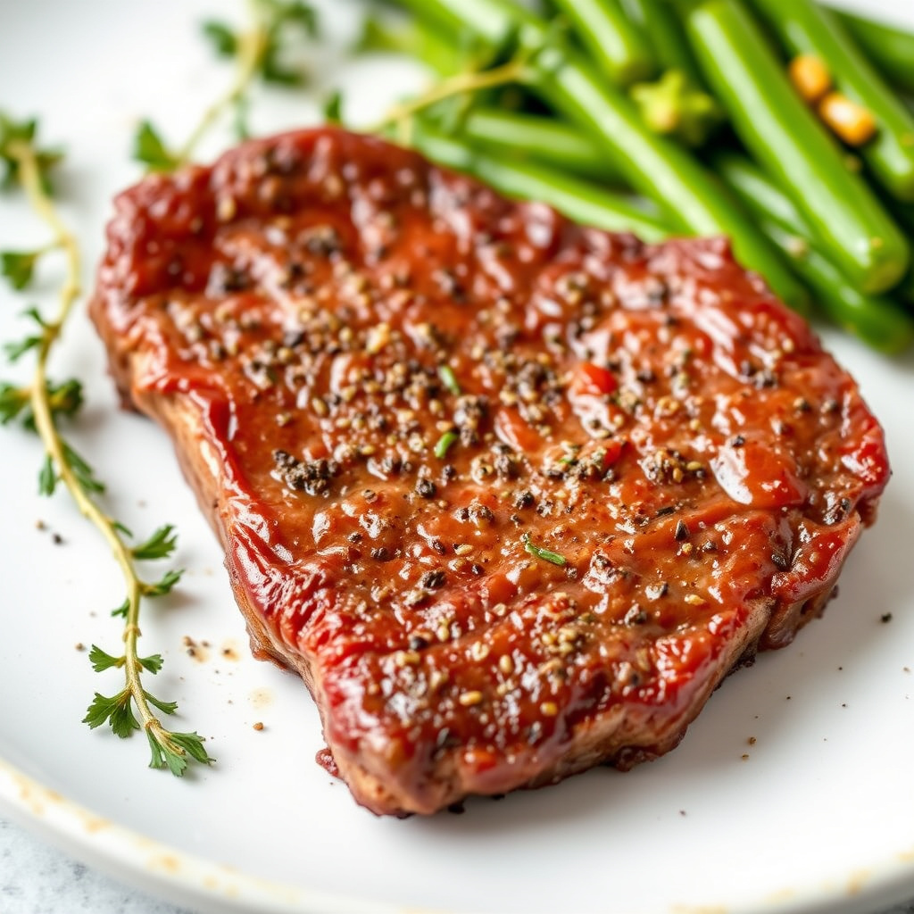 Flat Iron-biff med trepeppermarinade