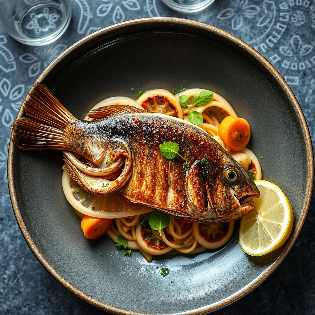 Svartkveite all'Acqua Pazza med reker