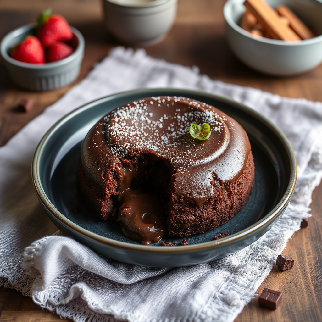 Flytende sjokoladekake