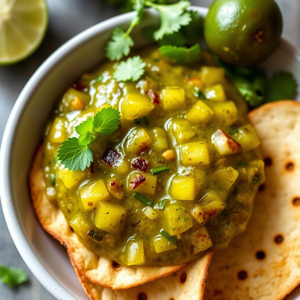 Forkullet tomatillomargaritasalsa