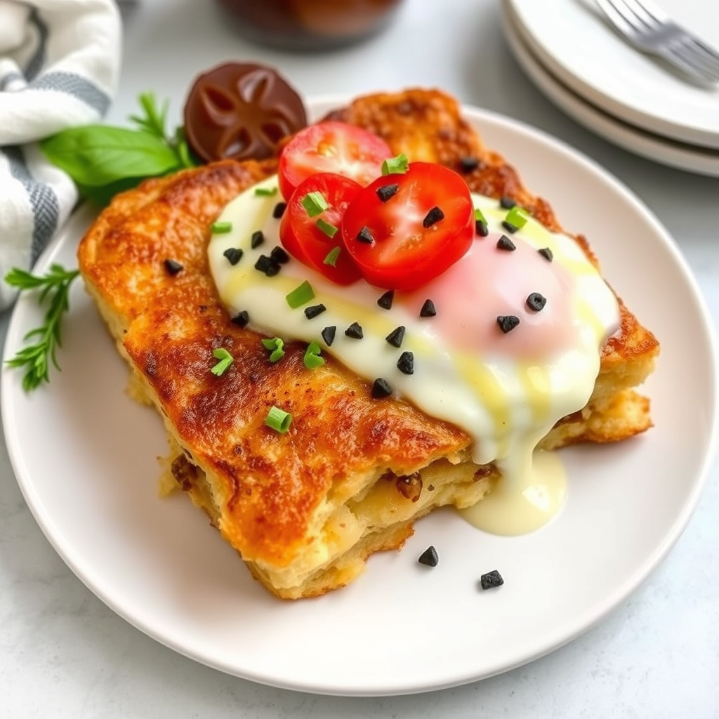 Fransk toast Croque Madame gryte