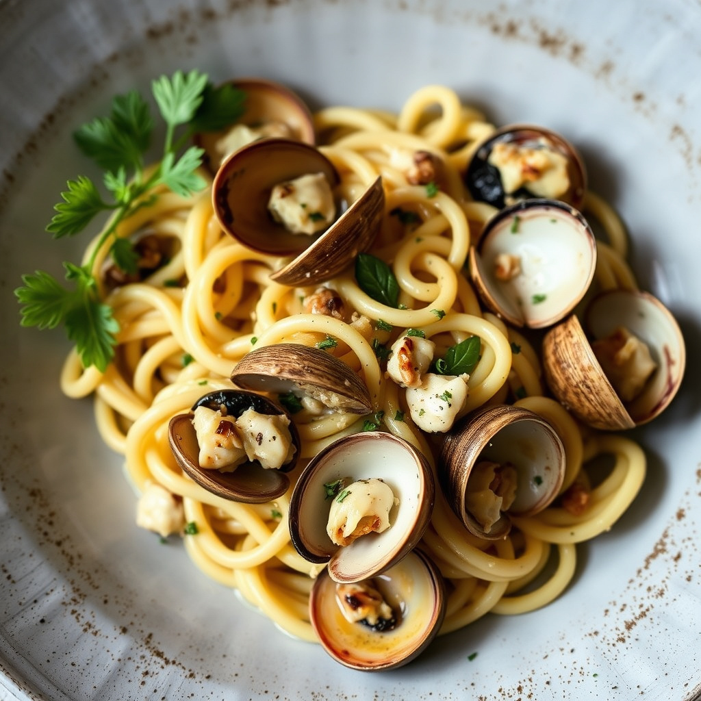 Fregola med blåskjell