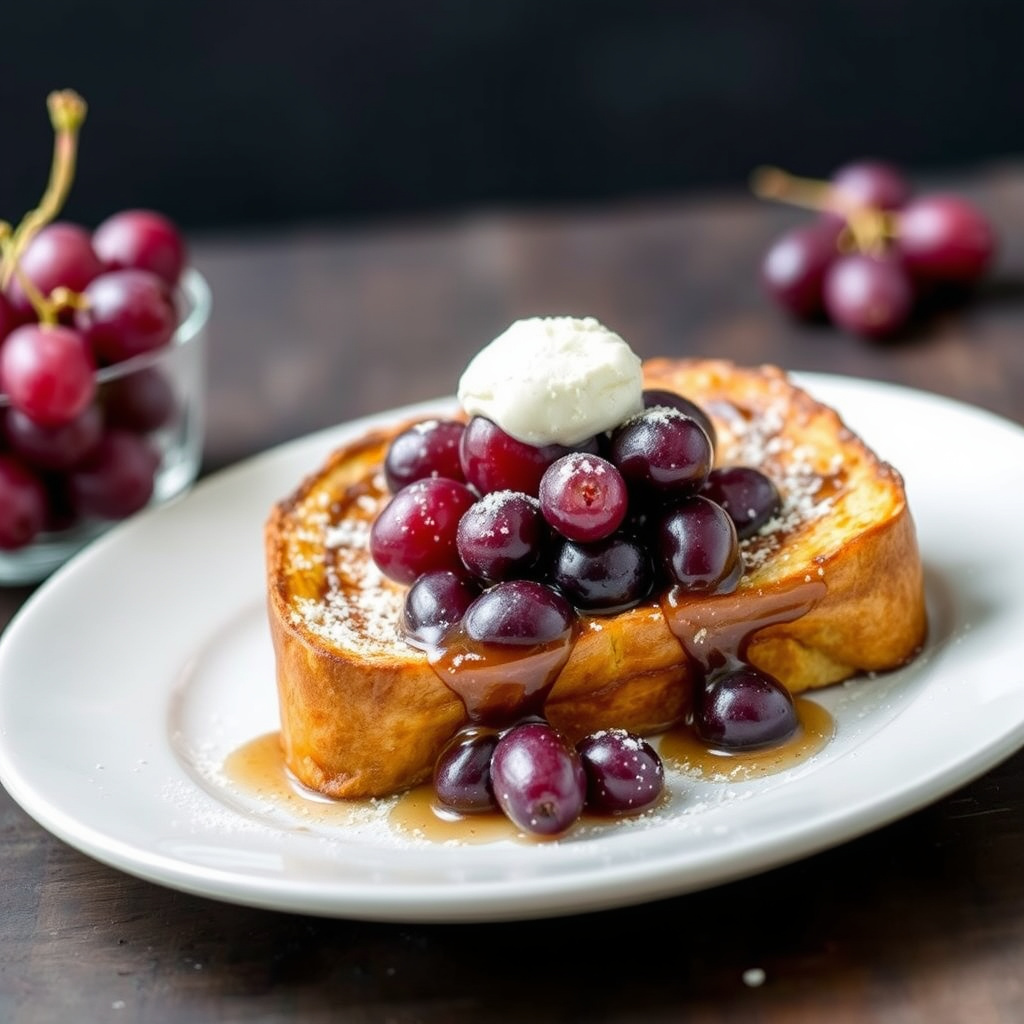 French Toast fylt med druer