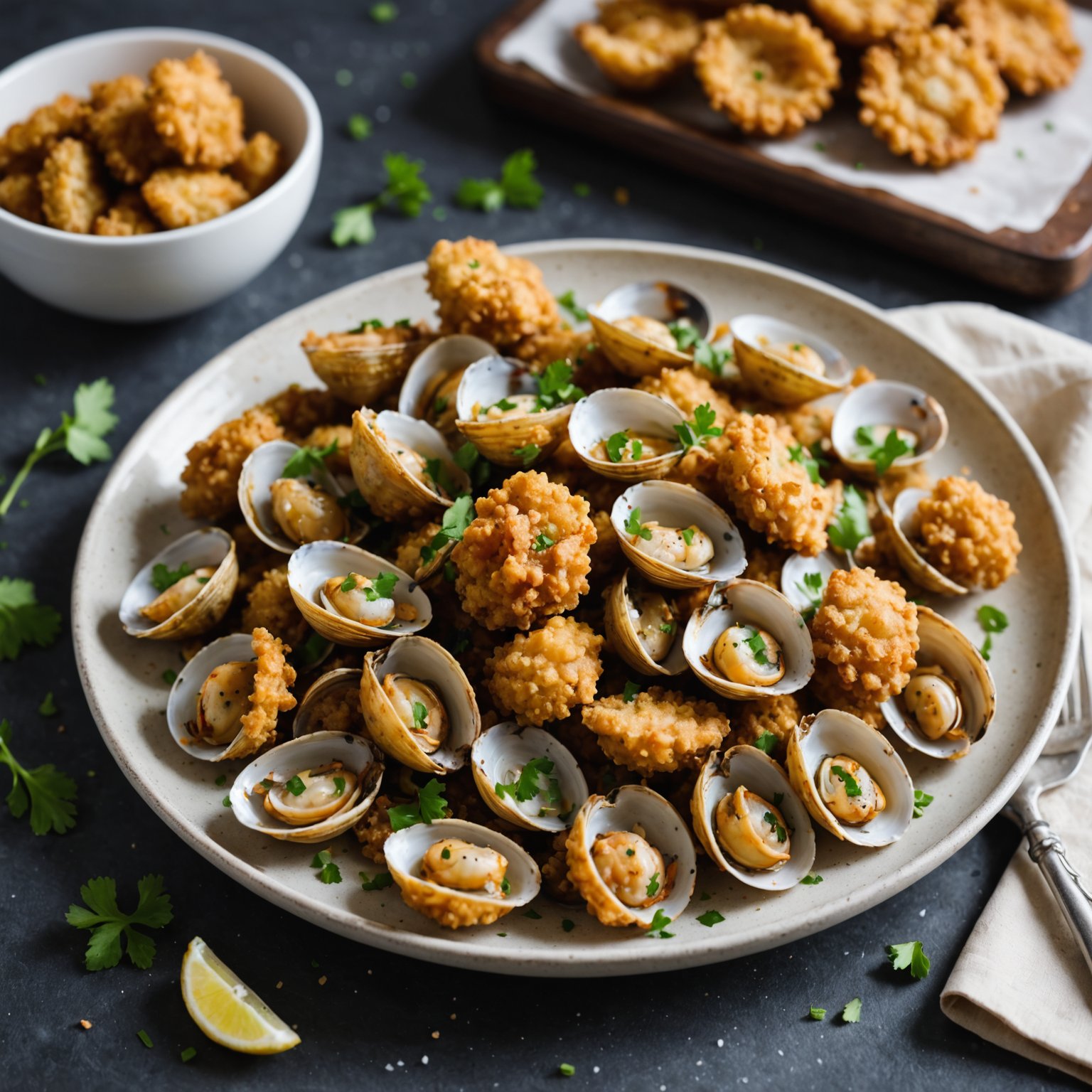 Friterte clam uten gluten