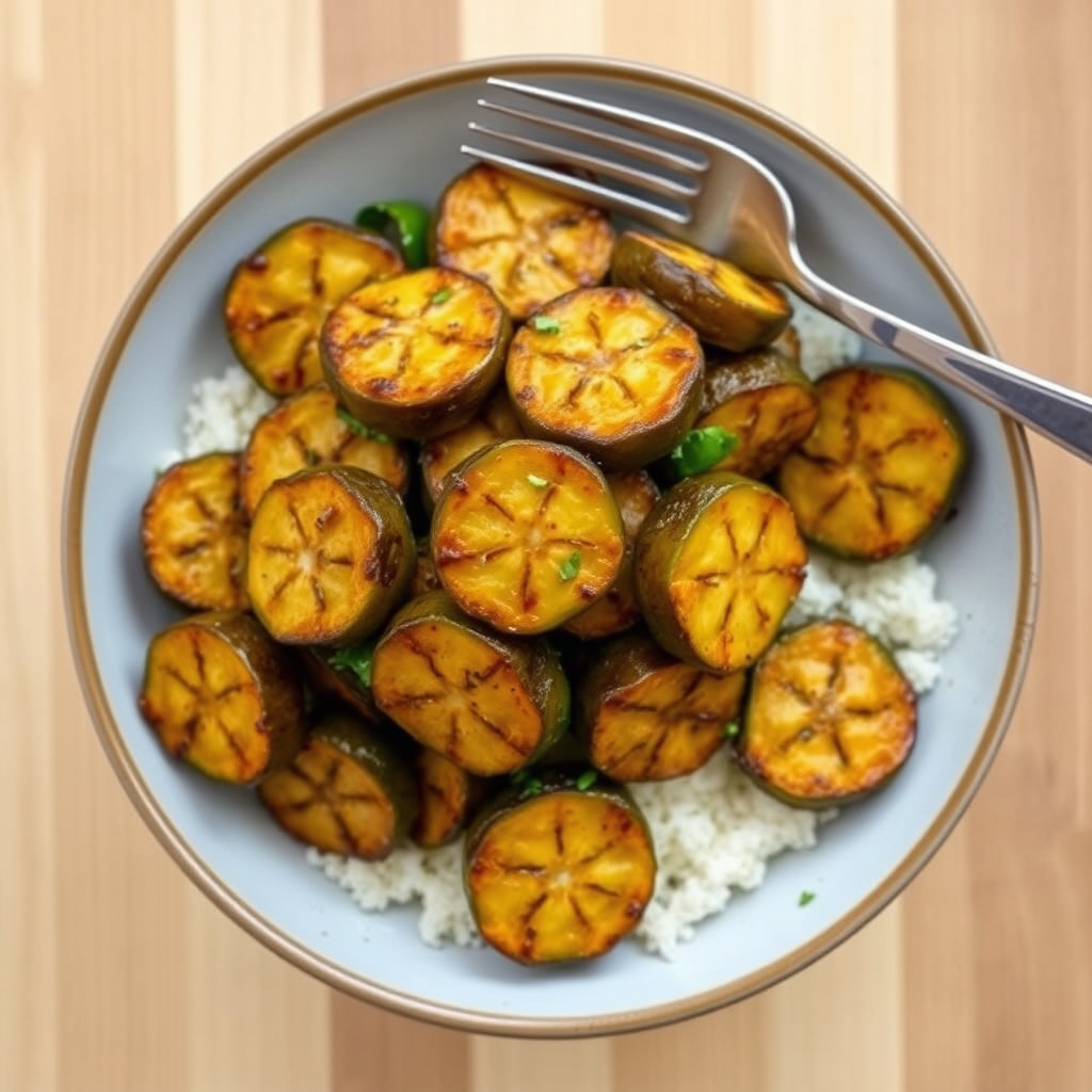 Friterte grønne plantains