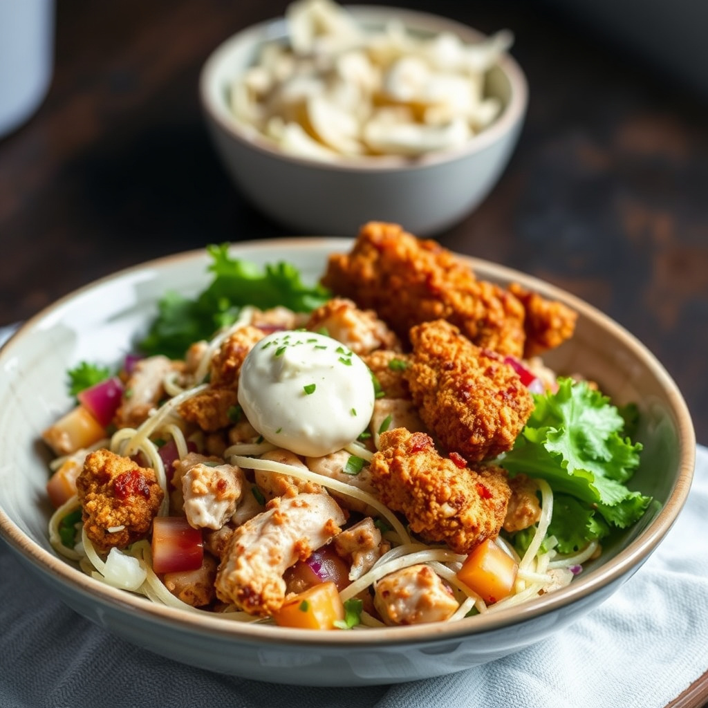 Friterte kyllingsalat