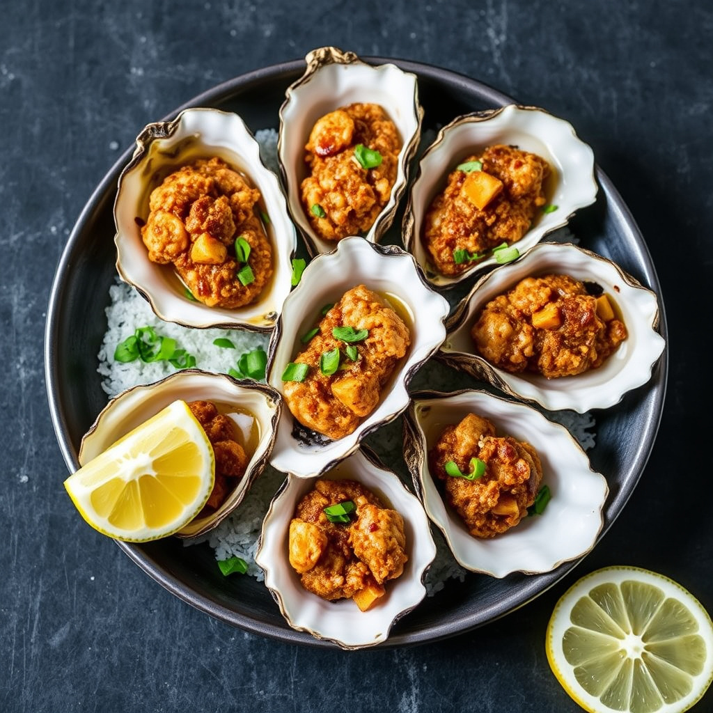 Friterte østers med remuladesaus