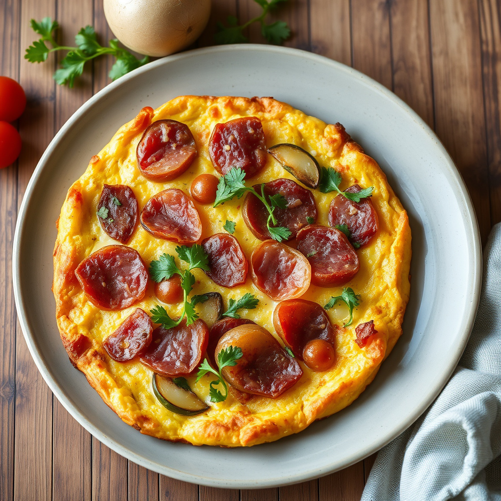 Frittata med potet og prosciutto