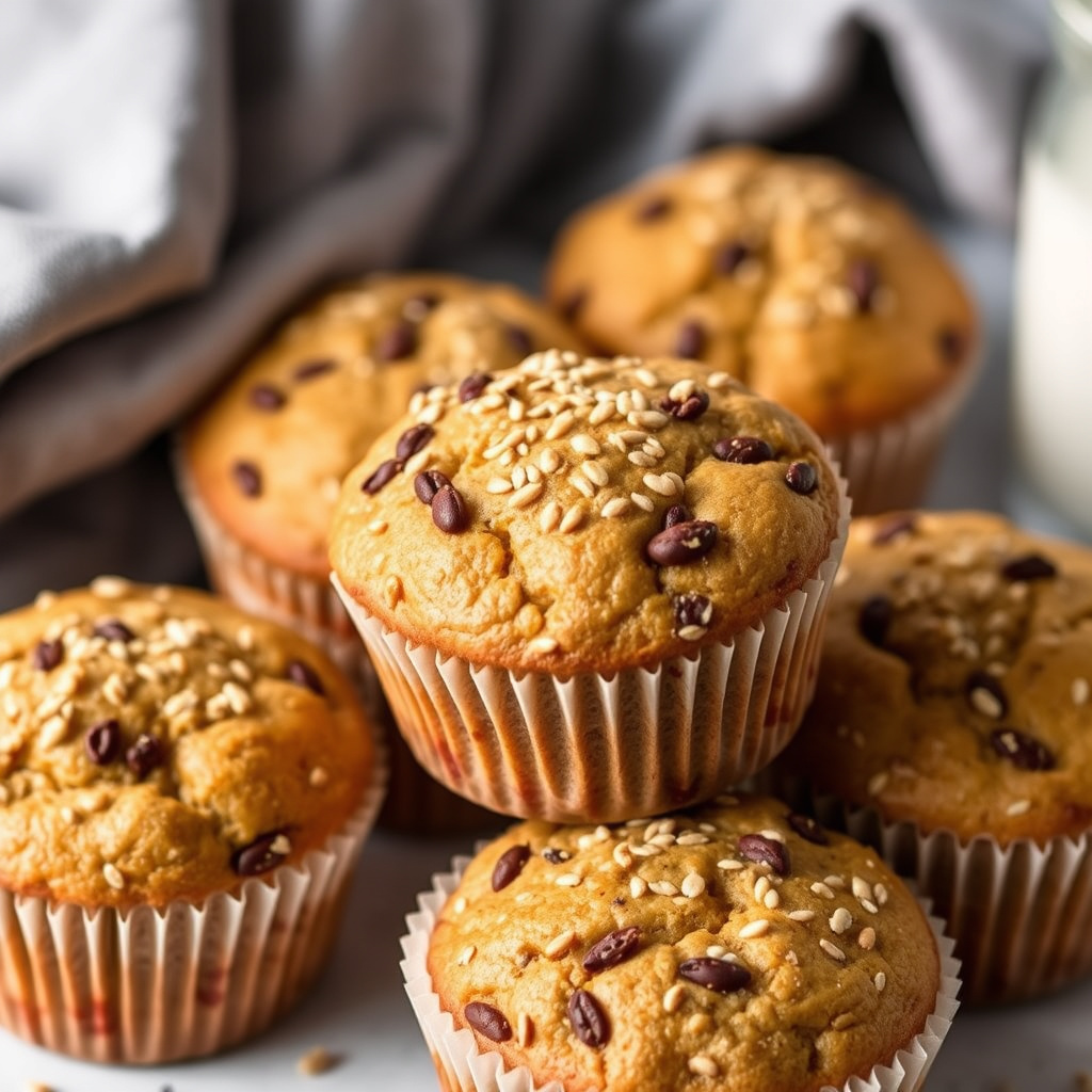 Frødekte morgenblomst-muffins