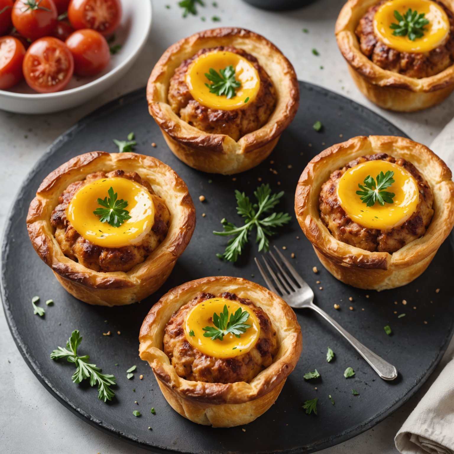 Frokostpopovers med italiensk pølse