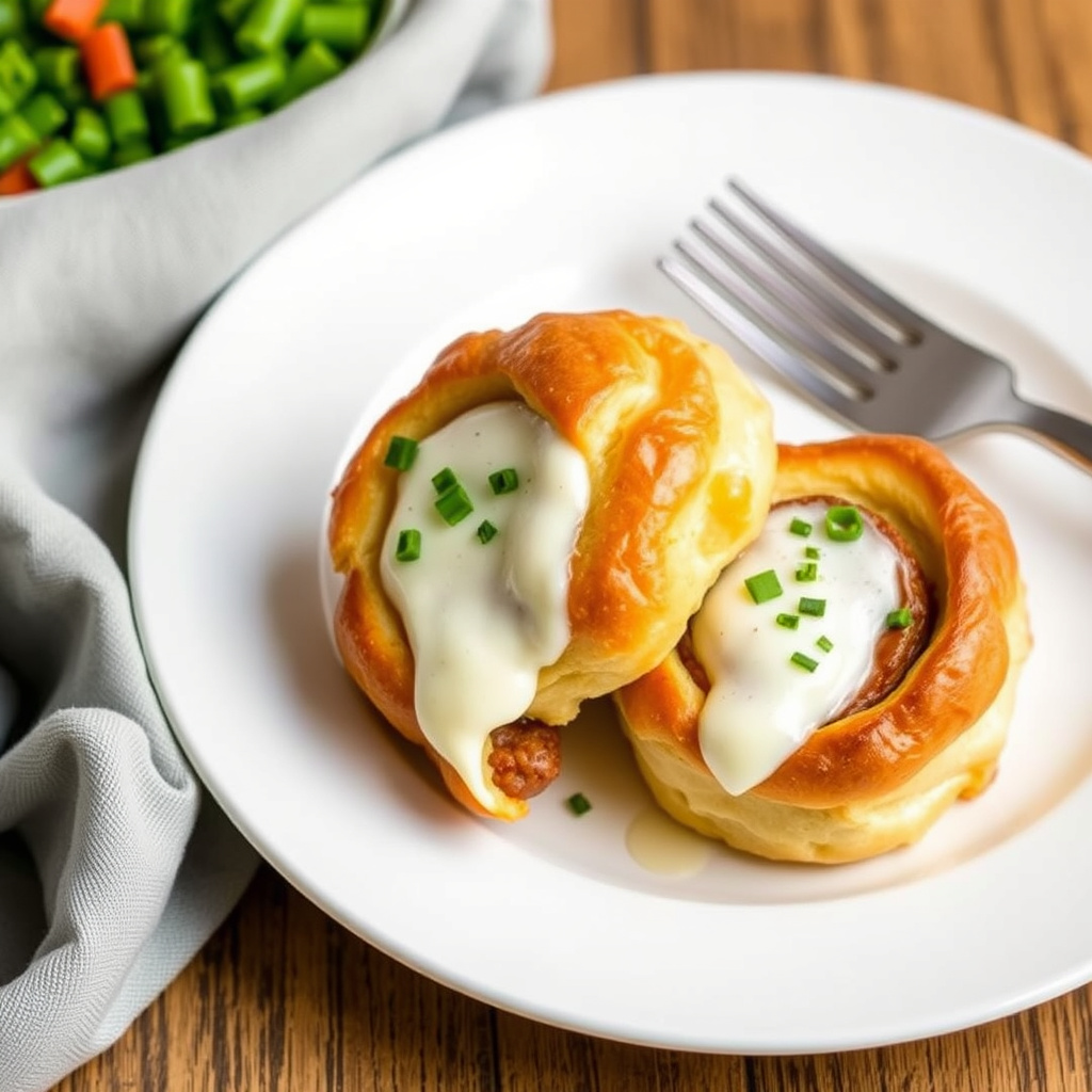 Frokostpopovers med italiensk pølse