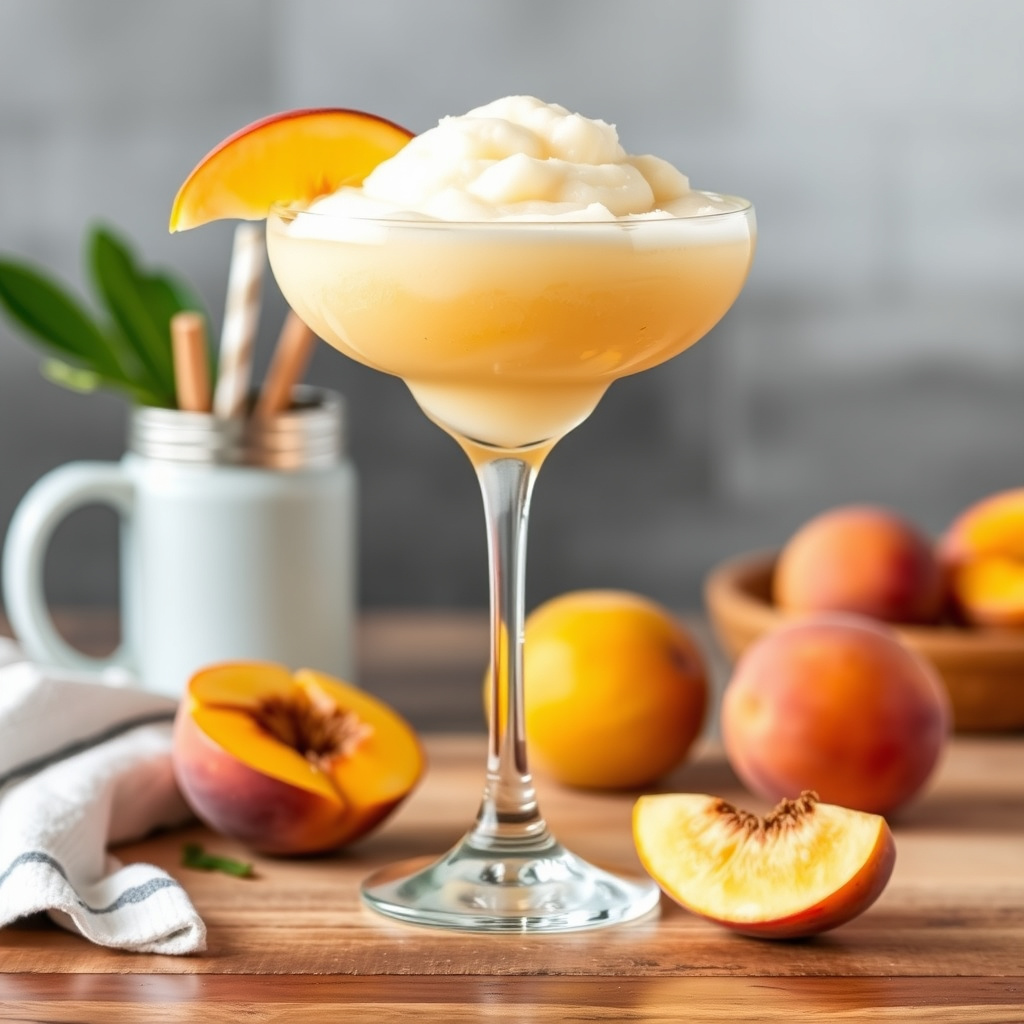 Frossen fersken-daiquiri