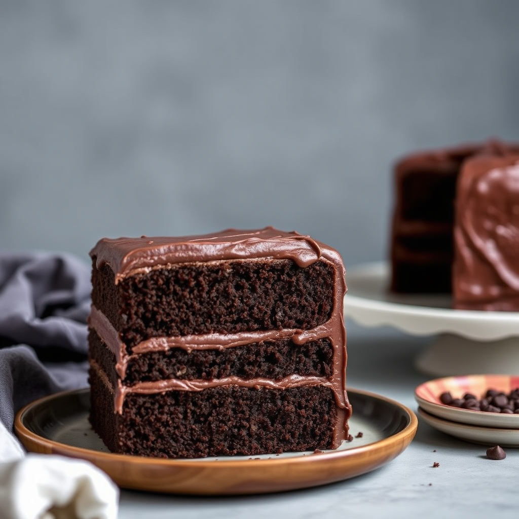 Fudgy sjokoladekake med kaffesjokoladeglasur