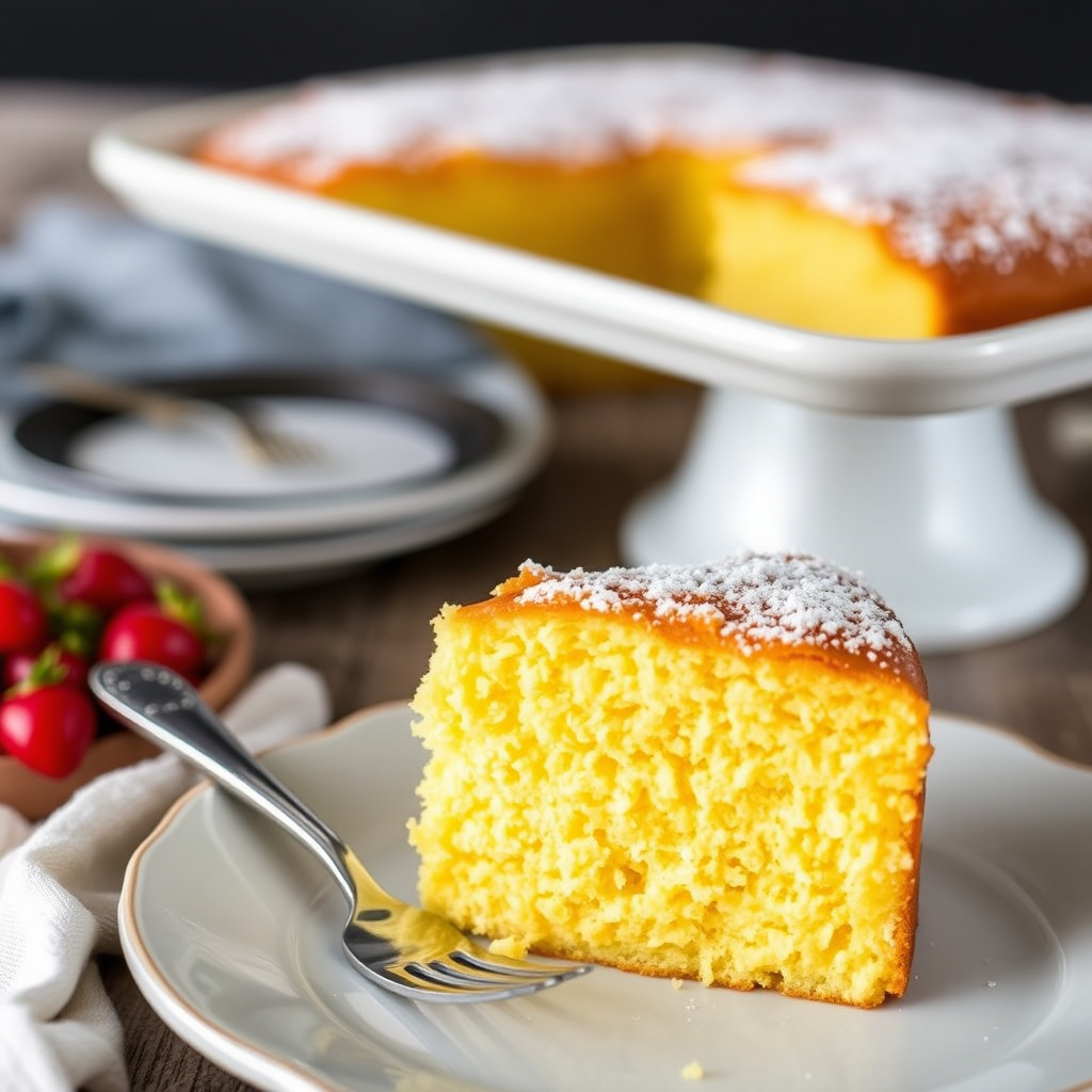Fuktig gul kake