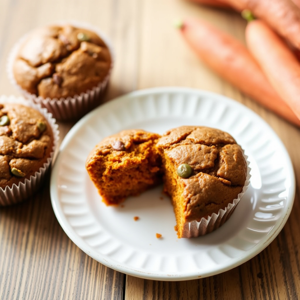 Fullkorns søtpotetmuffins