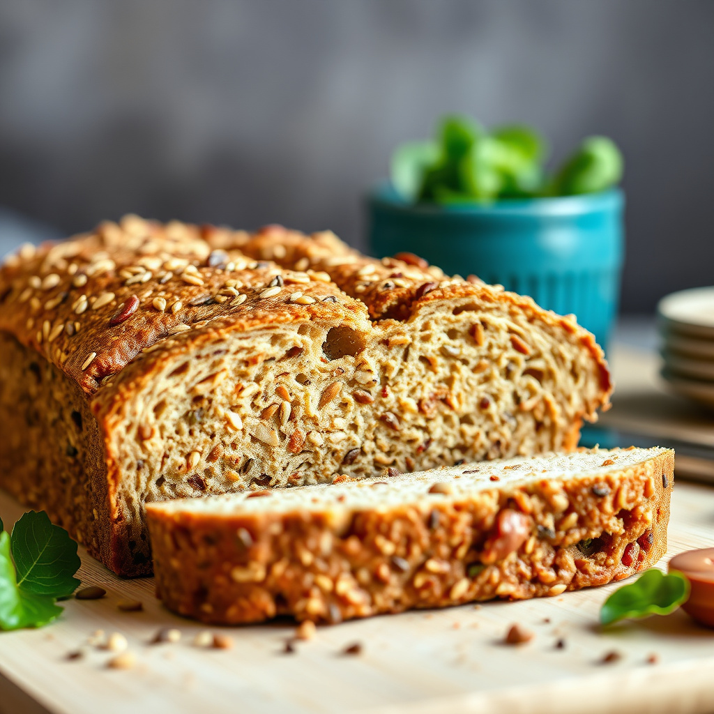 Fullkornsbrød til smøring med linfrø, sesamfrø og solsikkefrø