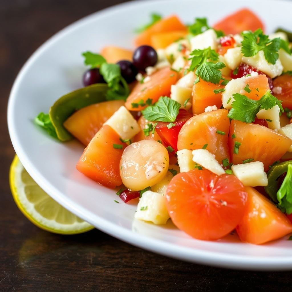 Fullkornssalat med sitrus og alkohol